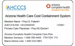 Arizona Medicaid Card